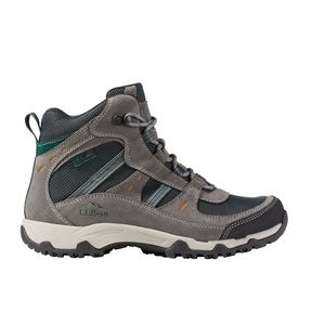 L.L. Bean Men’s Trail Model 4 Hiking Boots: size 8, gray and teal, waterproof